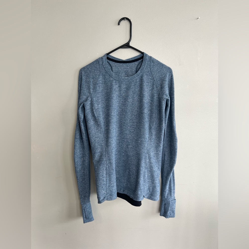 Lululemon long sleeve shirt, heathered blue